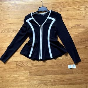 International Concepts(INC) Deep Black Peplum Sweater